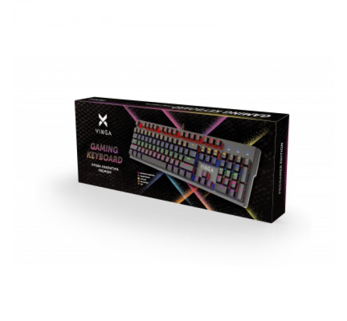 Vinga Клавіатура Vinga KBGM160 LED Outemu Blue USB Black (KBGM160 Black)