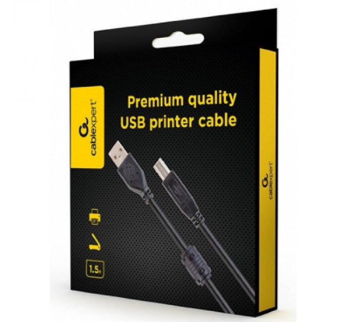 Cablexpert Кабель для принтера USB 2.0 AM/BM 1.5m ferrite Cablexpert (CCFB-USB2-AMBM-1.5M)