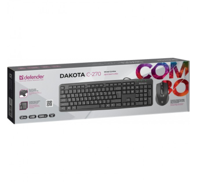 Defender Комплект Defender Dakota C-270 UKR USB Black (45271)