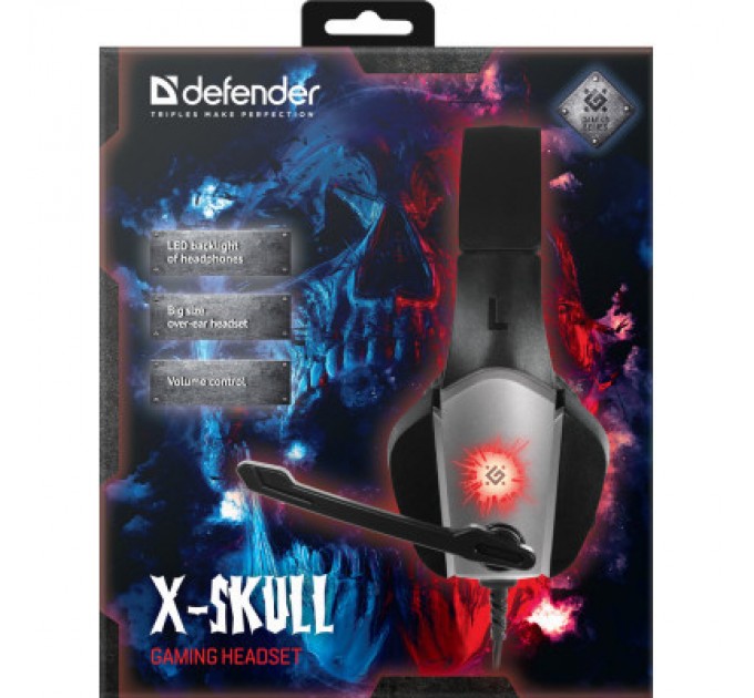 Defender Навушники Defender X-Skull Black-Grey (64585)
