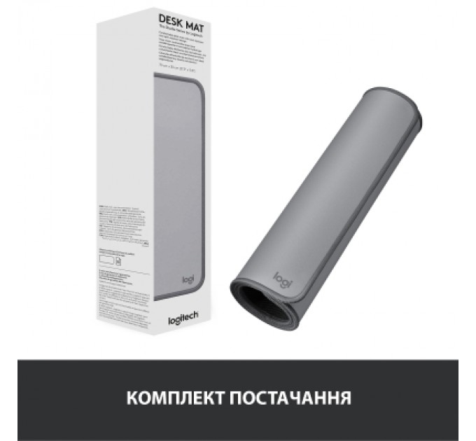 Logitech Килимок для мишки Logitech Desk Mat Studio Series Mid Grey (956-000052)