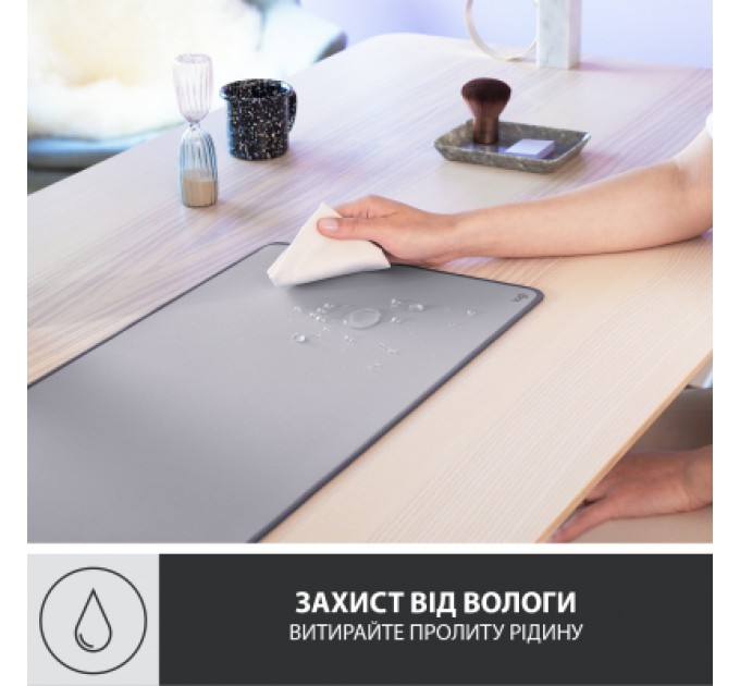 Logitech Килимок для мишки Logitech Desk Mat Studio Series Mid Grey (956-000052)