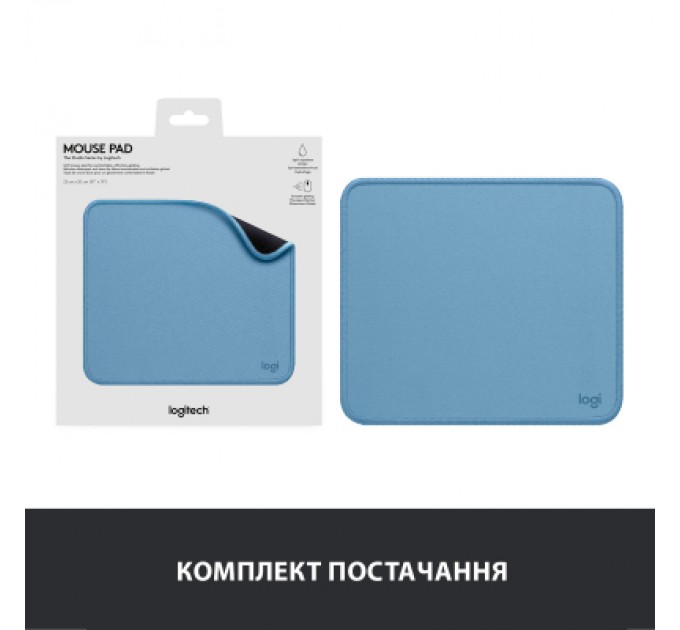 Logitech Килимок для мишки Logitech Mouse Pad Studio Series Blue (956-000051)