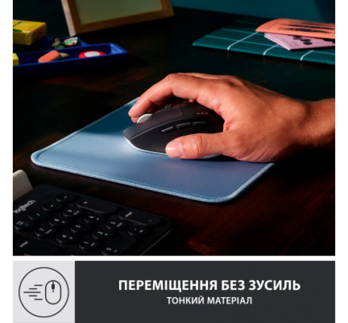 Logitech Килимок для мишки Logitech Mouse Pad Studio Series Blue (956-000051)