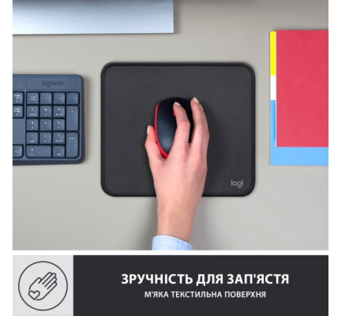 Logitech Килимок для мишки Logitech Mouse Pad Studio Series Graphite (956-000049)