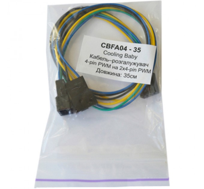 Cooling Baby Кабель Cooling Baby 4-pin PWM to 2 x 4-pin PWM Power Y Splitter (CBFA04 - 35)