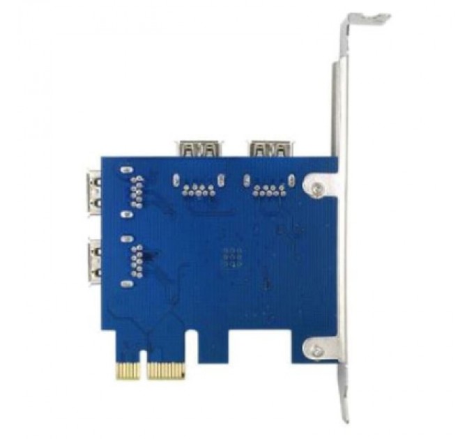 Dynamode Адаптер Dynamode PCI-E x1-x16 to 4 PCI-E USB3.0 (RX-riser-card-PCI-E-1-to-4)
