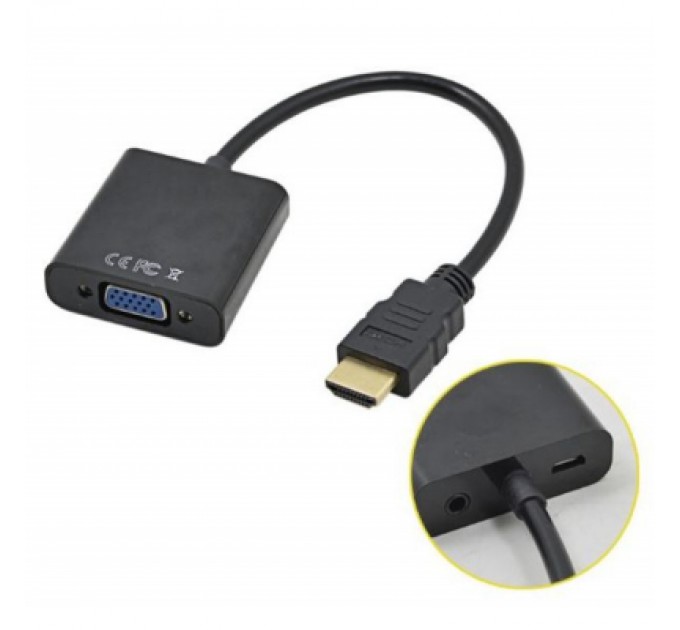 ST-Lab Перехідник ST-Lab HDMI male to VGA F (з кабелями аудіо і живлення від USB) (U-990)