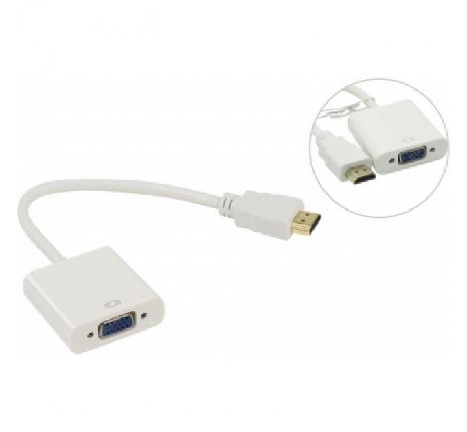 STLab Перехідник HDMI M to VGA F (з кабелями аудіо і живлення від USB) ST-Lab (U-990 white)