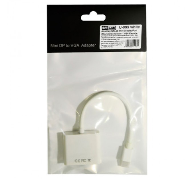 STLab Перехідник ST-Lab Mini DisplayPort (Thunderbolt) Male - VGA Female, 1080P (U-999 white)