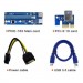 Dynamode Райзер PCI-E x1 to 16x 60cm USB 3.0 Cable SATA to 6Pin Power v.006C Dynamode (RX-riser-006c 6 pin)