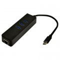 Dynamode Перехідник Dynamode USB 3.1 Type-C - RJ45 Gigabit Lan, 3*USB 3.0 (USB3.1-TypeC-RJ45-HUB3)