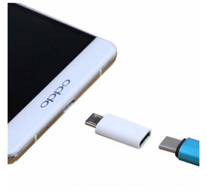 Lapara Перехідник Lapara Micro USB Male to USB 3.1 Type-C Female white (LA-MaleMicroUSB-TypeC-Female white)