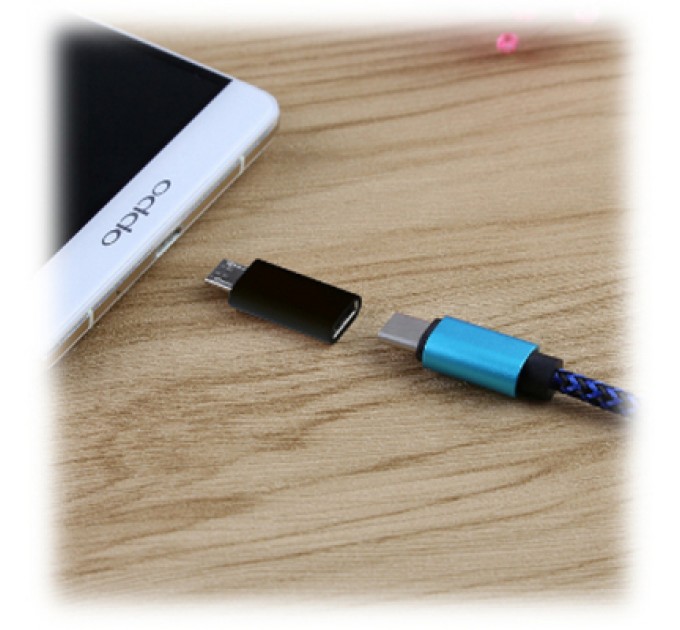 Lapara Перехідник Lapara Micro USB Male to USB 3.1 Type-C Female black (LA-MaleMicroUSB-TypeC-Female black)