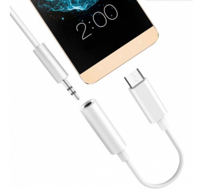 Lapara Перехідник Lapara USB Type-C Male - Audio AUX mini jack 3,5 mm Female (LA-Type-C-Audio-3.5mm white)
