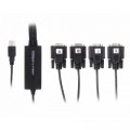 Viewcon Перехідник USB 2.0 to 4хCOM (9+25pin) 1.4m Viewcon (VE671)