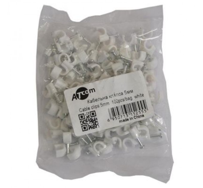 Atcom Скоба Atcom для крепления кабеля 5мм 100шт (15255)