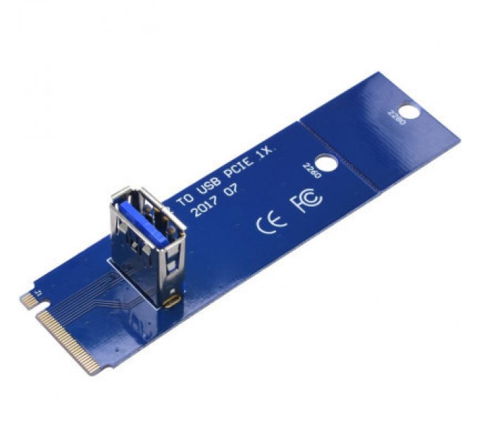 Dynamode Райзер Dynamode NGFF M.2 Male to USB 3.0 Female для PCI-E 1X (RX-riser-M.2-USB3.0-PCI-E)