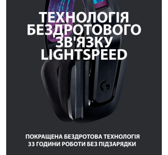 Logitech Навушники Logitech G535 Lightspeed Wireless Gaming Headset Black (981-000972)