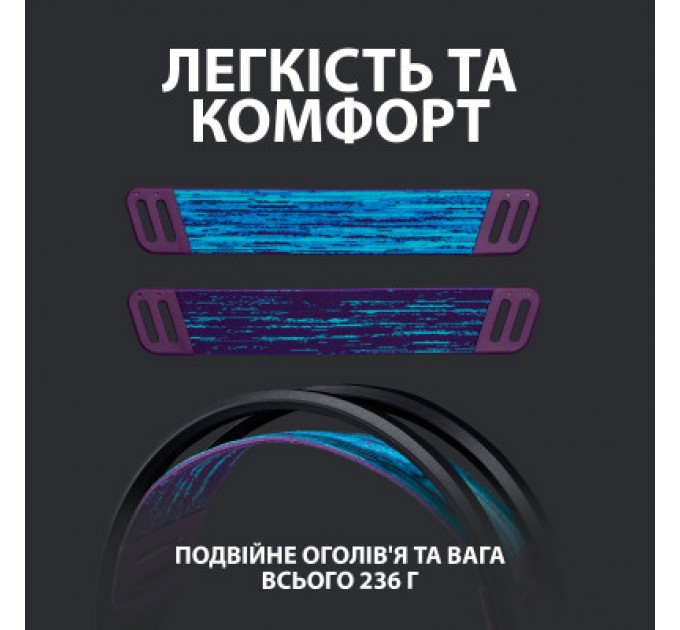 Logitech Навушники Logitech G535 Lightspeed Wireless Gaming Headset Black (981-000972)