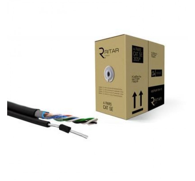 Ritar Кабель мережевий Ritar UTP 305м КНПП (4*2*0,51) [СCA] зовнішній, дріт 1*1,2мм (03503)
