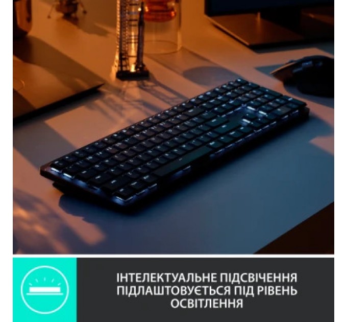Logitech Клавіатура Logitech MX Mechanical Wireless Illuminated Performance Graphite (920-010757)