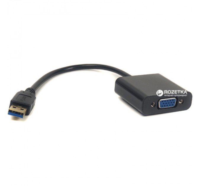 PowerPlant Перехідник USB 3.0 M to VGA F PowerPlant (CA910380)