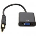 PowerPlant Перехідник DisplayPort (M) to VGA (F), 0.15m PowerPlant (CA911875)