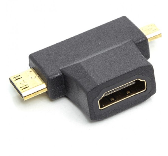 PowerPlant Перехідник HDMI (F) to mini HDMI (M) / micro HDMI (M) PowerPlant (CA912056)