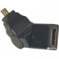 PowerPlant Перехідник HDMI AF to micro HDMI AM, 360 degree PowerPlant (CA910618)