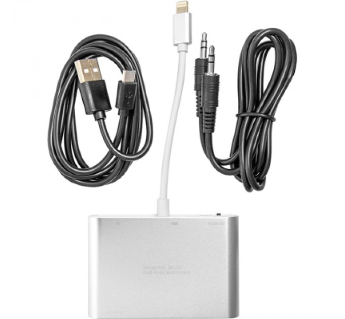 PowerPlant Перехідник Lightning (M) to HDMI, VGA, 3.5mм (F) PowerPlant (CA911929)