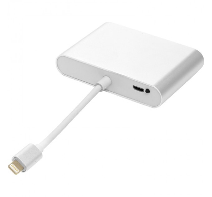 PowerPlant Перехідник Lightning (M) to HDMI, VGA, 3.5mм (F) PowerPlant (CA911929)