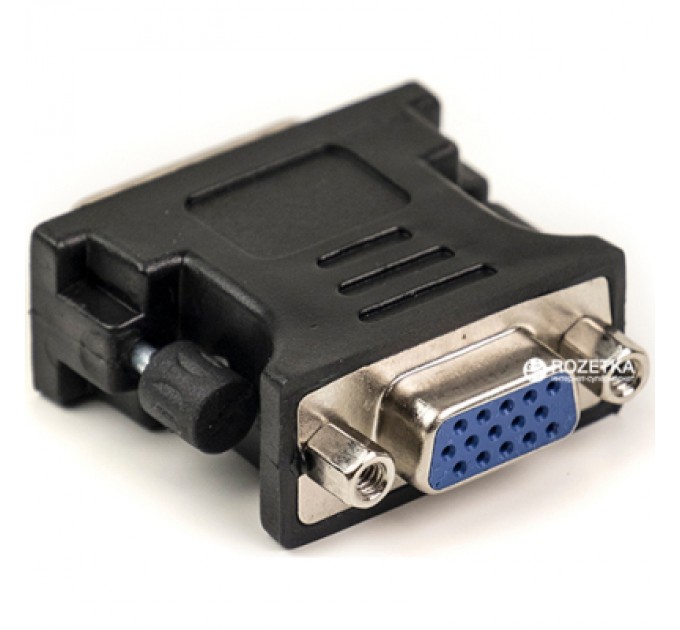 PowerPlant Перехідник VGA to DVI-I (24+5 pin), черный PowerPlant (CA910892)