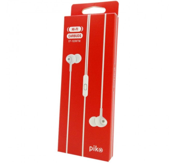 Piko Навушники Piko EP-103WTM White (1283126477812)