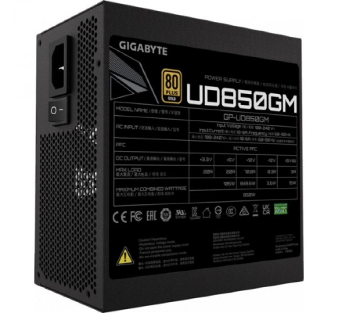 GIGABYTE Блок живлення GIGABYTE 850W (GP-UD850GM)