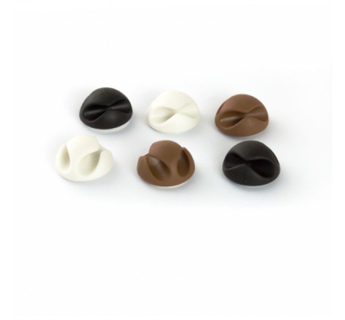 Piko Тримач для кабелю Piko CC-929 6 pcs white, black, brown (1283126476907)