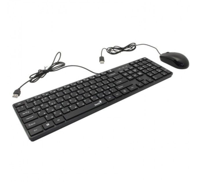 Genius Комплект Genius C-126 SlimStar USB Black Ukr (31330007407)