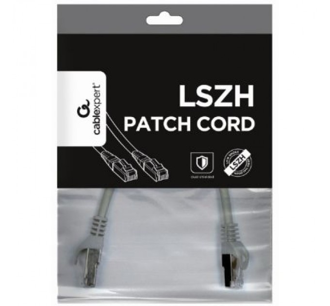 Cablexpert Патч-корд 0.25м S/FTP Cat 6A CU LSZH gray Cablexpert (PP6A-LSZHCU-0.25M)