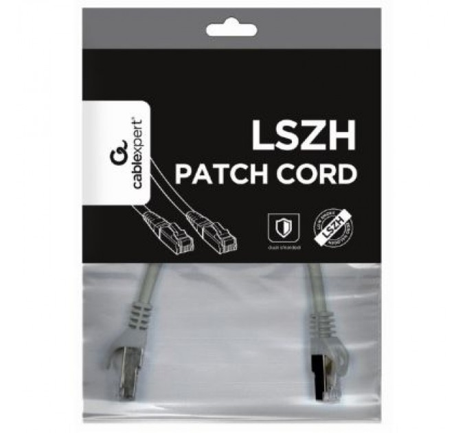 Cablexpert Патч-корд 1.5м S/FTP Cat 6A CU LSZH grey Cablexpert (PP6A-LSZHCU-1.5M)