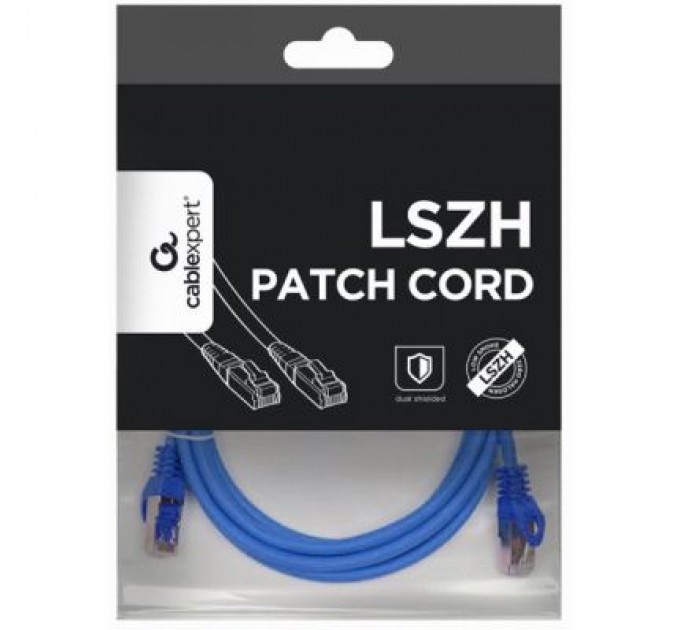 Cablexpert Патч-корд 1.5м S/FTP Cat 6A CU LSZH blue Cablexpert (PP6A-LSZHCU-B-1.5M)