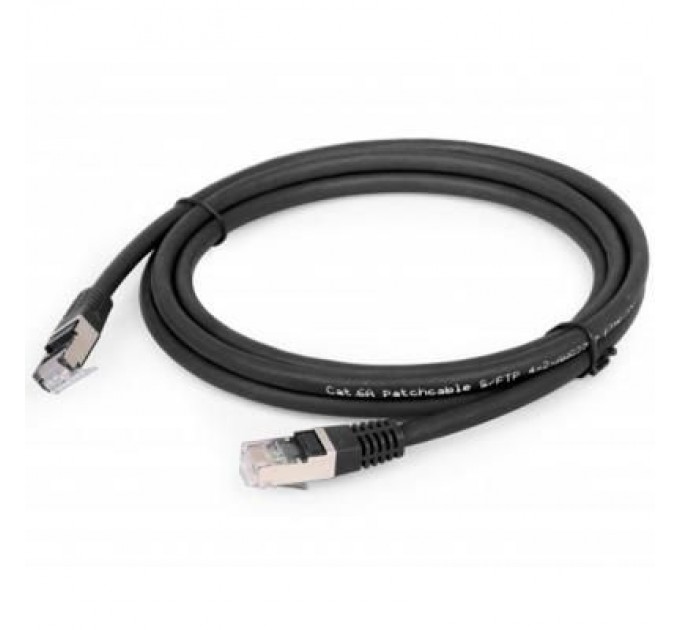 Cablexpert Патч-корд 0.5м S/FTP Cat 6A CU LSZH black Cablexpert (PP6A-LSZHCU-BK-0.5M)