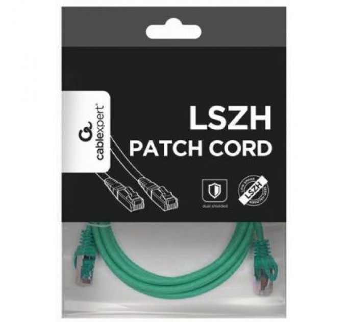 Cablexpert Патч-корд 0.25м S/FTP Cat 6A CU LSZH green Cablexpert (PP6A-LSZHCU-G-0.25M)