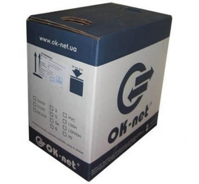 OK-Net Кабель мережевий OK-Net FTP 500м cat.5 зовнішній (F/UTP-cat.5) (КППЭ-ВП (100) 2*2*0,51 / 500)