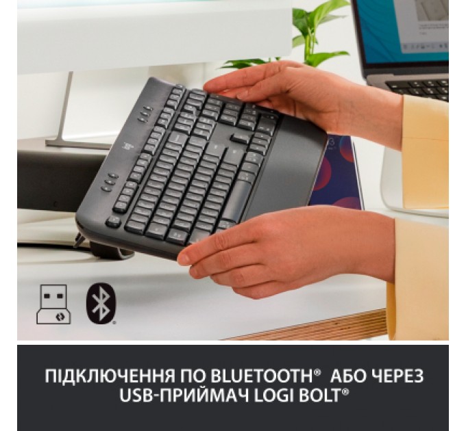 Logitech Клавіатура Logitech Signature K650 USB/Bluetooth UA Graphite (920-010945)