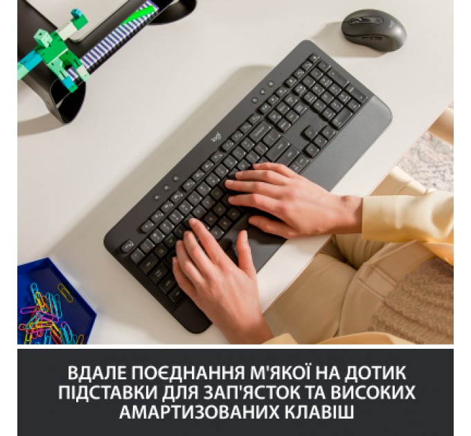 Logitech Клавіатура Logitech Signature K650 USB/Bluetooth UA Graphite (920-010945)