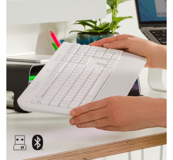 Logitech Клавіатура Logitech Signature K650 USB/Bluetooth UA Off-White (920-010977)