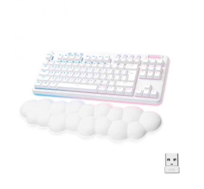 Logitech Клавіатура Logitech G715 Aurora Wireless Gaming GX Brown Lightspeed/Bluetooth UA Off-White (920-010465)