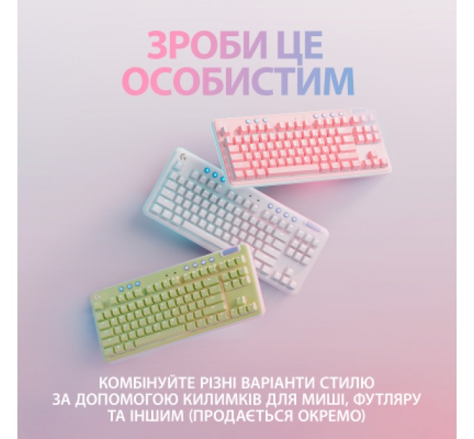 Logitech Клавіатура Logitech G715 Aurora Wireless Gaming GX Brown Lightspeed/Bluetooth UA Off-White (920-010465)