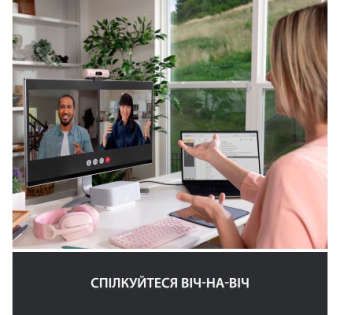 Logitech Веб-камера Logitech Brio 500 Rose (960-001421)