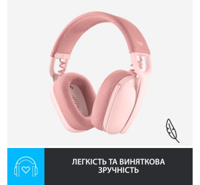 Logitech Навушники Logitech Zone Vibe 100 Wireless Rose (981-001224)